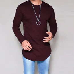10 Colors Plus Size S-4XL 5XL Summer&Autumn Fashion Casual Slim Elastic Soft Solid Long Sleeve Men T Shirts Male Fit Tops Tee CX200707