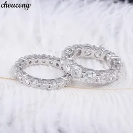 choucong Eternity Promise ring 6MM/4MM Diamond Cz 925 Sterling silver Fedi nuziali di fidanzamento Anelli per donne Nuziali