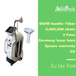 Eu DHL UK tax free Professional 600W diode laser 808 hair removal pain free permanent hair removal machine 808nm laser alexandrite device