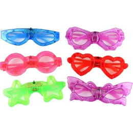 Fashion Flashing Led Glasses Heart Butterfly Style Luminous Party Decorative Lighting Glasses Christmas Gifts for Children Adult