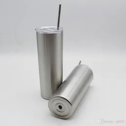15oz Stainless Steel Skinny Tumbler Slim Tumbler Water Tumbler Cup Double Wall Insulated with leak proof lid and straw