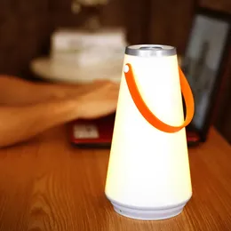 BRELONG LED Creative Night Light Home Table Lampa USB Uppladdningsbar Bärbar Trådlös Touch Switch Outdoor Camping Nödljus