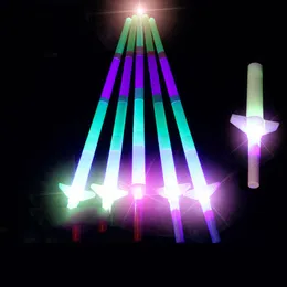 Helt ny låga pris teleskopiska glödpinnar Flash Light Up Toy Fluorescerande Sword Concert Christmas Carnival Toys 50st / Lot Gratis frakt