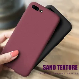 Rock Sand Matte Frosted Soft TPU Telefon Väska till Huawei P30 P40 Mate 20 30 Pro Y9 Prime Nova7 LG K30 40 50