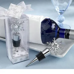 Floco De Neve Frasco de Vinho Tinto Rolha De Casamento Favores e Presentes para Os Convidados Favor de Partido Frete Grátis W8834