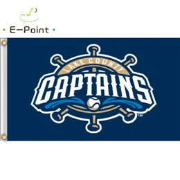 MiLB Lake County Captains Flag 3*5ft (90cm*150cm) Polyester Banner Dekoration fliegender Hausgarten Festliche Geschenke