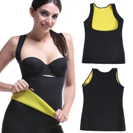 Neopren shapewear push up vest midja trainer tummy mage girdle waist cincher corset body shaper het svett träning tank top bantning väst