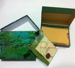 hot High Quality Watch Box Papers File Card Green Gift Boxes 116610 116660 326934 116520 116710 116613 116500 118239 228239 178273 Watches