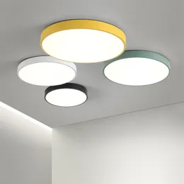 Altezza 5 cm Plafoniere a LED Colore Macaron in forma rotonda Illuminazione Lampada da soffitto Apparecchio per soggiorno Camera da letto corridoio Decorazioni per la casa