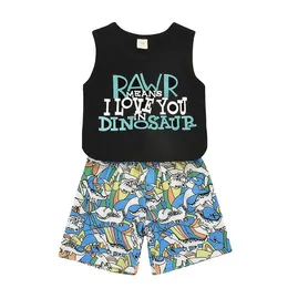 2PCS Set Toddler Kids Baby Girls Outfits Clothes T-Shirt Vest Tops+Shorts Pants Boy Clothing Sets & Outfits Fashion & Cheap Kids Sets BY0826