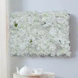 1pcs artificiell blomma vägg bröllop bakgrund dekoration gräsmatta pelare väg ledande blomma båge silke rose hortensia vit