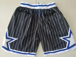 Nya Shorts Team Shorts 92-93 Vintage Bastkeball Shorts Zipper Pocket Running Kläder Svart Vit Stripe Färg Bara gjort storlek S-XXL