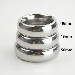 Мужское кольцо для пениса из нержавеющей стали 40мм / 45мм / 50 мм (опция) Шариковая каталка SH190727