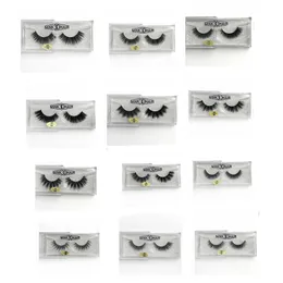 3D Mink rzęsy Fałszywe rzęsy Grube Handmade Naturalne Długie Fałszywe Rzęsy Krzyż Faux Eye Makeup Dla Kobiet