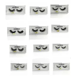 3D Mink Eyelashes False Eyelash Thick Handmade Natural Long Fake Eyelashes Cross Faux Eye Makeup for Women