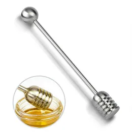 Honey Mesuring Spoon Stainless Steel Straight Handle Metal Dipper Honey Stick Kitchen Cooking Measuring Tool ZC1654