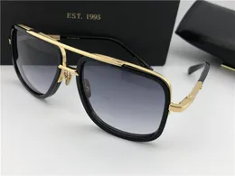 Vintage Square Sunglasses 2030 Titanium Gold/Black Grey Shaded Sun Glasses Men Fashion Sunglasses Shades New with box