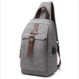 HBP Grauer Rucksack-Stil, Reisegepäcktasche, Einzelgurt, Tasche mit einem Gurt, einfarbig, spritzwassergeschützter Rucksack für Mittelschüler, gratis S