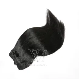 VMAE Yaki -klipp i hårförlängningar naturlig färg 140g brasiliansk 100% obearbetad jungfrulig mänsklig hårvävbuntar 12 till 26 tum