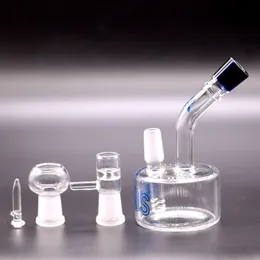 Mini Nexus Glass Bong Hookahs Oil Burner Tire Percolator Vapor Rig Bubbler Water Pipe 14.4mm Joint