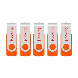 Turuncu 5PCS / LOT 1G 2G 4G 8G 16G 32G 64G Döner USB Flash PC Dizüstü Macbook için Flaş Pen Drive Yüksek Hızlı Memory Stick Depolama Sürücüler