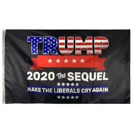 3x5 ft Trump Flag 2020 The Sequel Make The Liberals Cry Again Flag Banner Wholesale Cheap Price for Advertising, free shipping