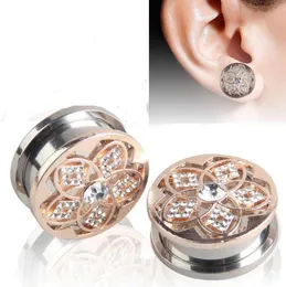 Männer Frauen Earlets Mode Body Piercing-Schmuck Doppel-O-Ring-Qualitäts-Spur-Ohr-Stecker Hot Verkauf