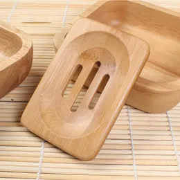 Natürliche Bambusseifenschale Container Seifen-Behälter-Aufbewahrungs-Rack-Halter Plattenständer Bamboo Soap-Behälter-Kasten für Waschbecken Badewanne Dusche Platte