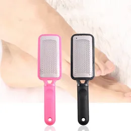 Effektiv fot Rasp Filskrapa Feet Callus Remover Grinder Polering Pensel Heel Grater Elliptisk rostfritt kopparfotvård