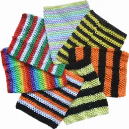 10ピース/ロット9インチの女の子かぎ針編みの穴のチューブウエストバンドワッフルのドレスヘアアクセサリーより多くの色D04
