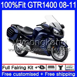 Injektionsformkropp för Kawasaki GTR1400 08 09 10 11 255HM.6 Mörkblå lager GTR-1400 08 11 GTR 1400 2008 2009 2010 2011 Fairings Kit