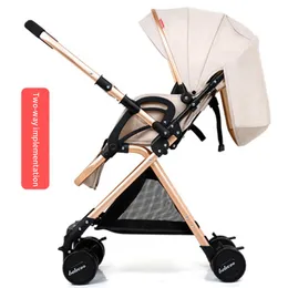 Baby barnvagn kan sitta elastiskt ljus liggande paraplybil högt landskap vikande bb vagn lyx modemärke designer komforte 89