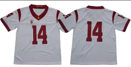 Custom USC Trojans 2019 Football Any Name Number Red White 32 OJ Simpson  JuJu Smith-Schuster 18 JT Daniels Seau Bush NCAA College Jersey
