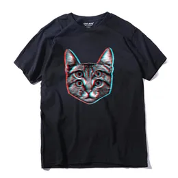 Märke Rolig Kortärmad Män T-shirt Casual Cat Cool Mens Tshirt Male Fashion t-shirt Tee Shirts Storlek XS-2XL