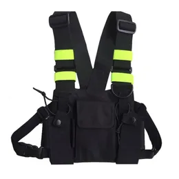 Outdoor Hunting Vest Chest Bag Radio Chest Pouch Pack Holder Carrying Case Reflective Apparel Hunting Wear