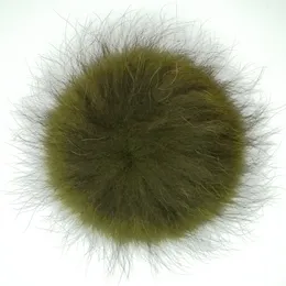 Factory directly smart fur pompons accessories real ball 15 cm raccoon pom poms balls for bag hat