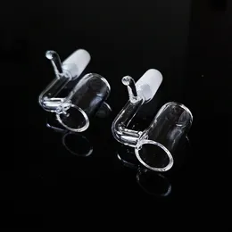 Klar 10mm 14mm 18mm Weiblich Männlich 90° Quarz Enail Raucherzubehör Glas Banger Fit 20mm Coil Dab Bohrinseln DHL GQN01-06