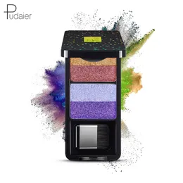 Brand New 4 Color Makeup Glitter Eyeshadow Palette With Brush Waterproof Shimmer Eye Shadow Powder Cosmetics