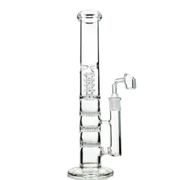 13 tum rakt rör i glas vattenpipor Trippel vattenpipor Fågelbur Perc oljeriggar 18 mm skarvad dab rigg med skål Quartz Banger HR316