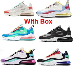 2019 React With Box BLUE VOID RIGHT VIOLET ELECTRO GREEN LAGOON HYPER PINK HYPER Women Men With Box Running Shoes sneakers Sports shoes