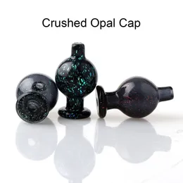 Neueste Crushed Opal-Vergaserkappe mit 26 mm Außendurchmesser, Crushed Opal Glass Bubble Cap, geeignet für abgeschrägte Kanten, flache Oberseite, Quarznägel, Glasrauchen