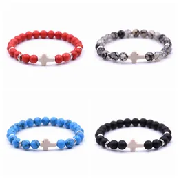 Natural stone bracelet men and women cross creative popular 2019 new products