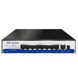 Freeshipping Desktop 8 Port Poe Switch 1 RJ45 Uplink IEEE802.3AF 48V PoE dla Dahua Hik WAPA Poe IP Kamera WIFI