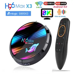 H96 MAX X3 TV Box Android 9.0 8K Amlogic S905X3 4 GB 64 GB Dual WIFI 2.4g 5G 60FPS Media Player H96max Set Top Box