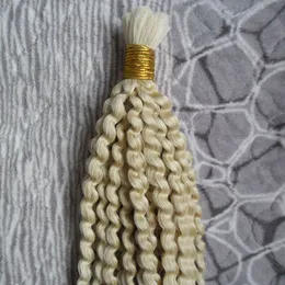 Intrecciare i capelli umani alla rinfusa Nessun attaccamento Estensione dei capelli ricci crespi afro mongolo per trecce Trecce all'uncinetto Massa dei capelli Nessuna trama