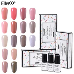 Elite99 5 Pieces/set Nude Color Gel Naill Polish With Gift Box 7ml Semi Permanent Enamel UV Gel Soak Off For Nail Lacquer