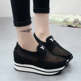 Hot Sale-Dropshipping Women Height Increasing Slip on Women Walking Flats Trainers Shoes Platform