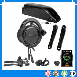 Tüp ebike pil aşağı 52V 13Ah Li-iyon ile AB ABD Vergi yok Bafang BBS02B BBS02 48V 750W orta sürücü elektrik motoru kiti