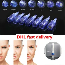 무선 Dermapen 스킨 케어 액세서리 Microneedle 박사 펜 Ultima A6 흉터 제거 DHL 용 니들 카트리지