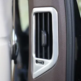 Rostfritt stål bakre luftkonditioneringsutloppsram trim 2 st för BMW X5 G05 2019 kolfiberstil B -kolumndekoration 328U